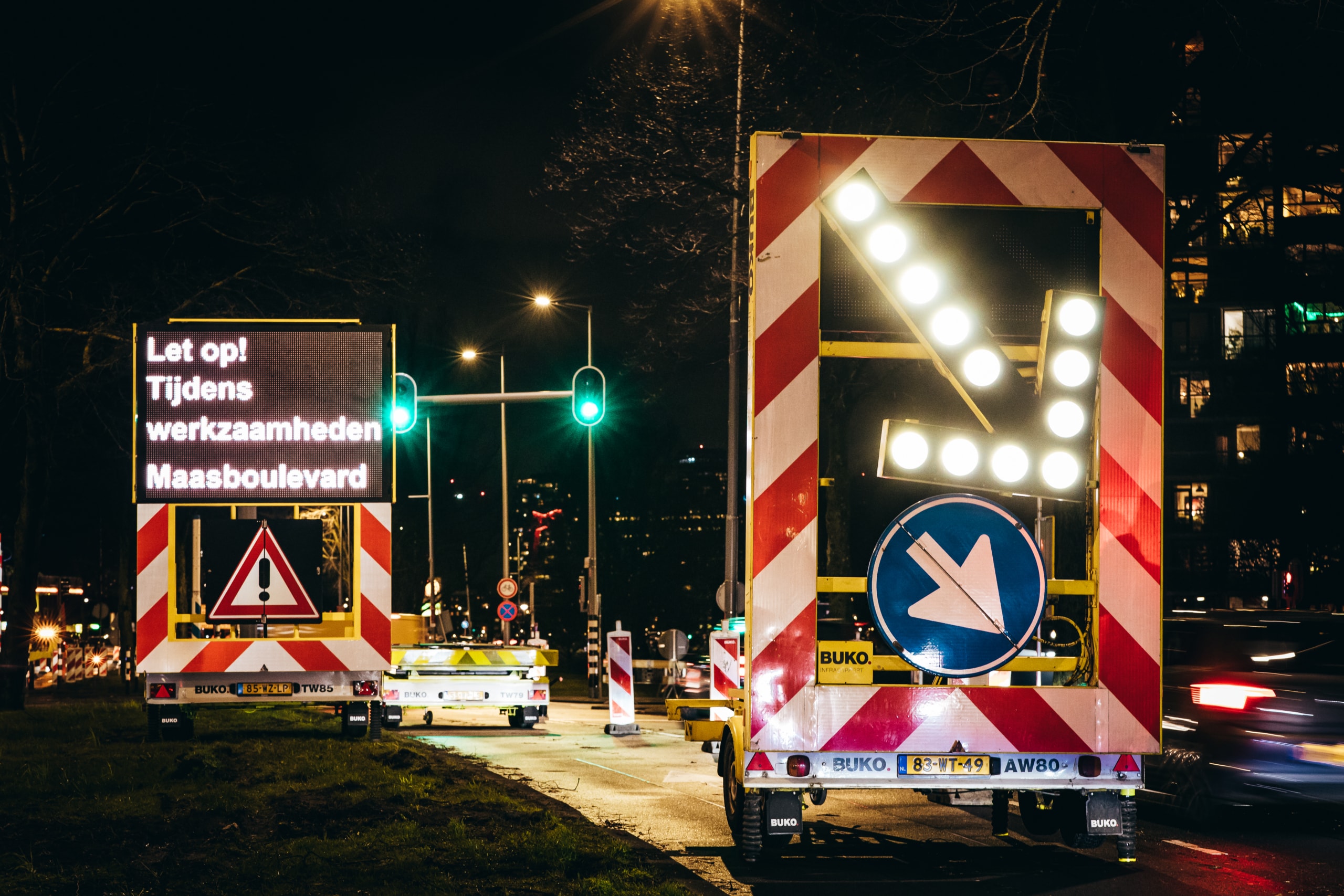 Werkzaamheden Maasboulevard Rotterdam